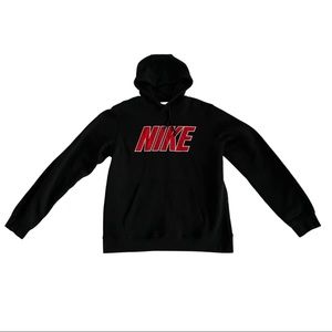 Nike Mens Black Fleece Hoodie With Logo